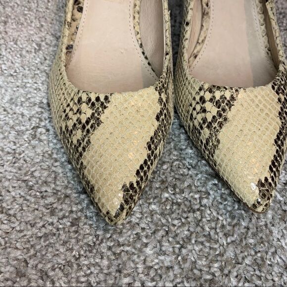 Leather Snake print pumps - Picture 2 of 6